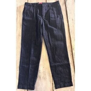 Armani Exchange AX Pleaded Button Fly‎ Fixed Cuff Women's Jeans Sz 31 Authentic